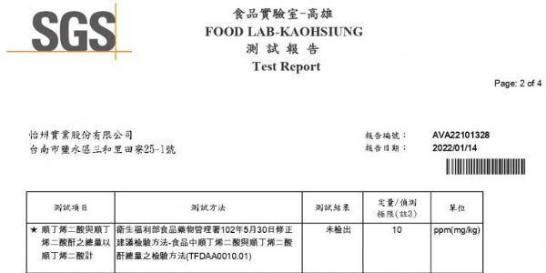 【檢驗】111年第一季檢驗報告